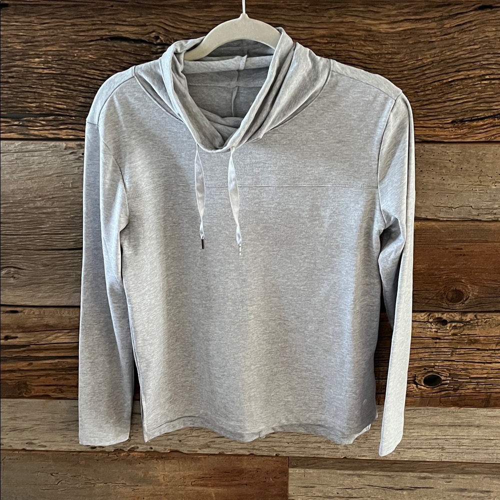 Apana Heather Gray Cowl Neck Top